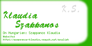 klaudia szappanos business card